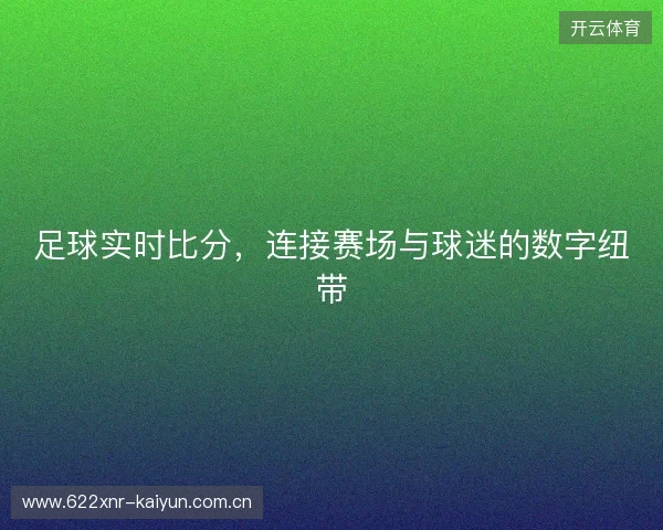 足球实时比分，连接赛场与球迷的数字纽带